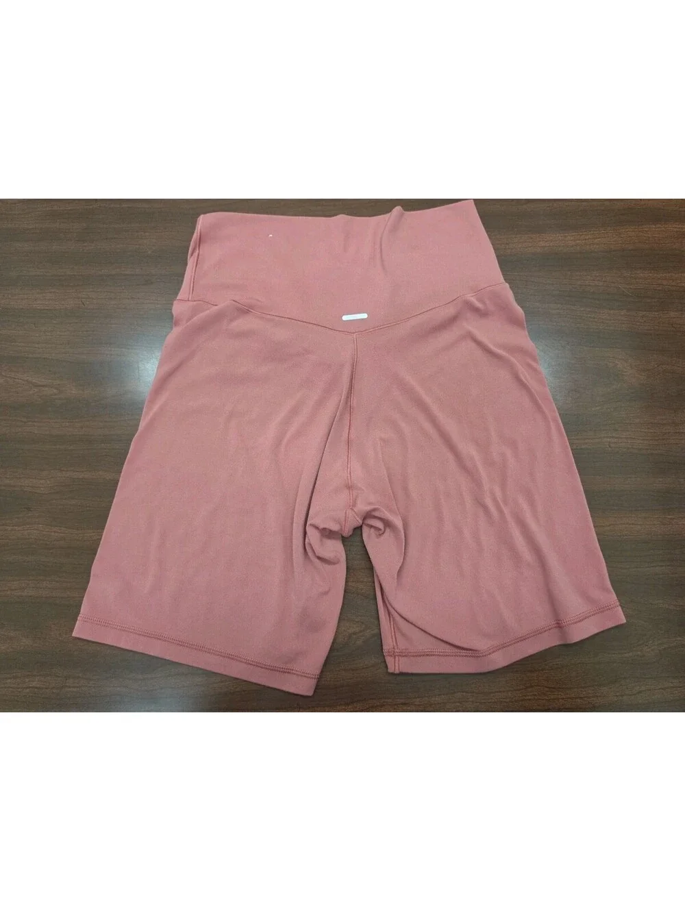 Offline Aerie Crossover Biker Shorts Large Pink Mauve High Waisted Activewear
